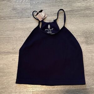 FP Movement by Free People Happiness Runs Navy Crop Top NWT M/L cute